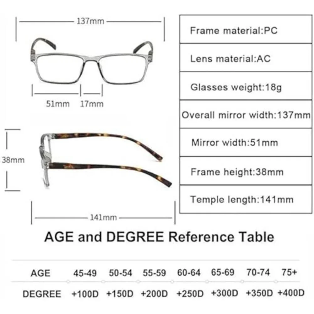 4-Pack 2.0X Stylish Reading Glasses Fashion Frames with Colorful Anti UV/Glare
